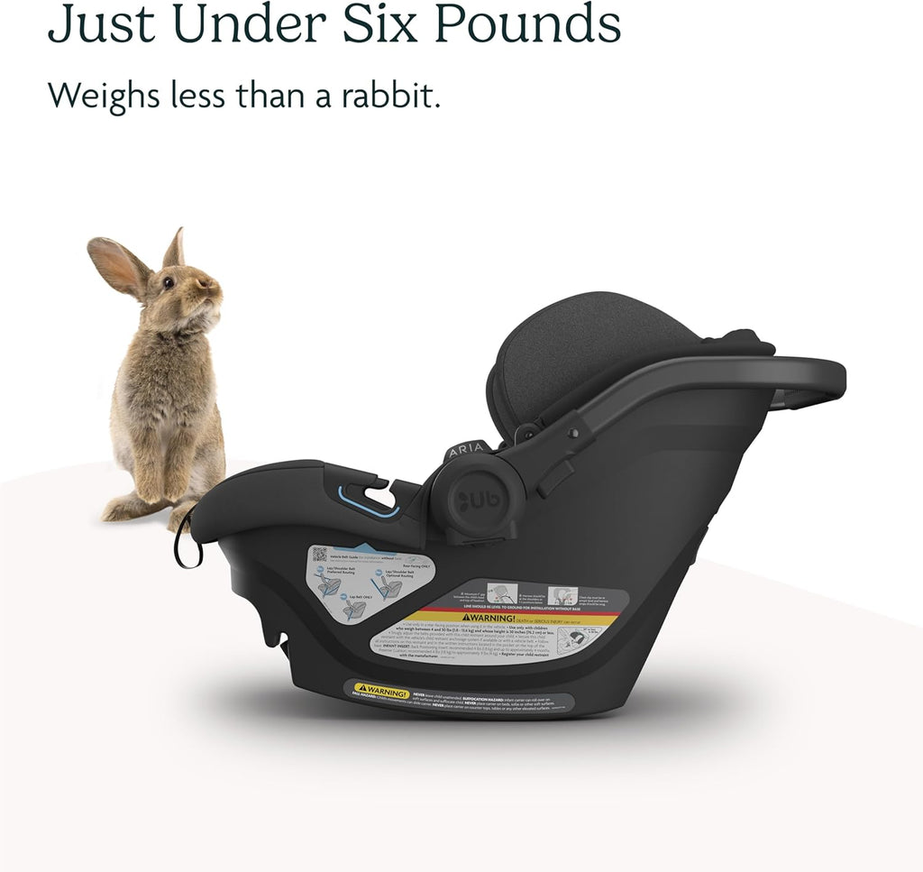 UPPAbaby Aria Lightweight Infant Car Seat/Just Under 6 lbs for Easy Portability/Base with Load Leg