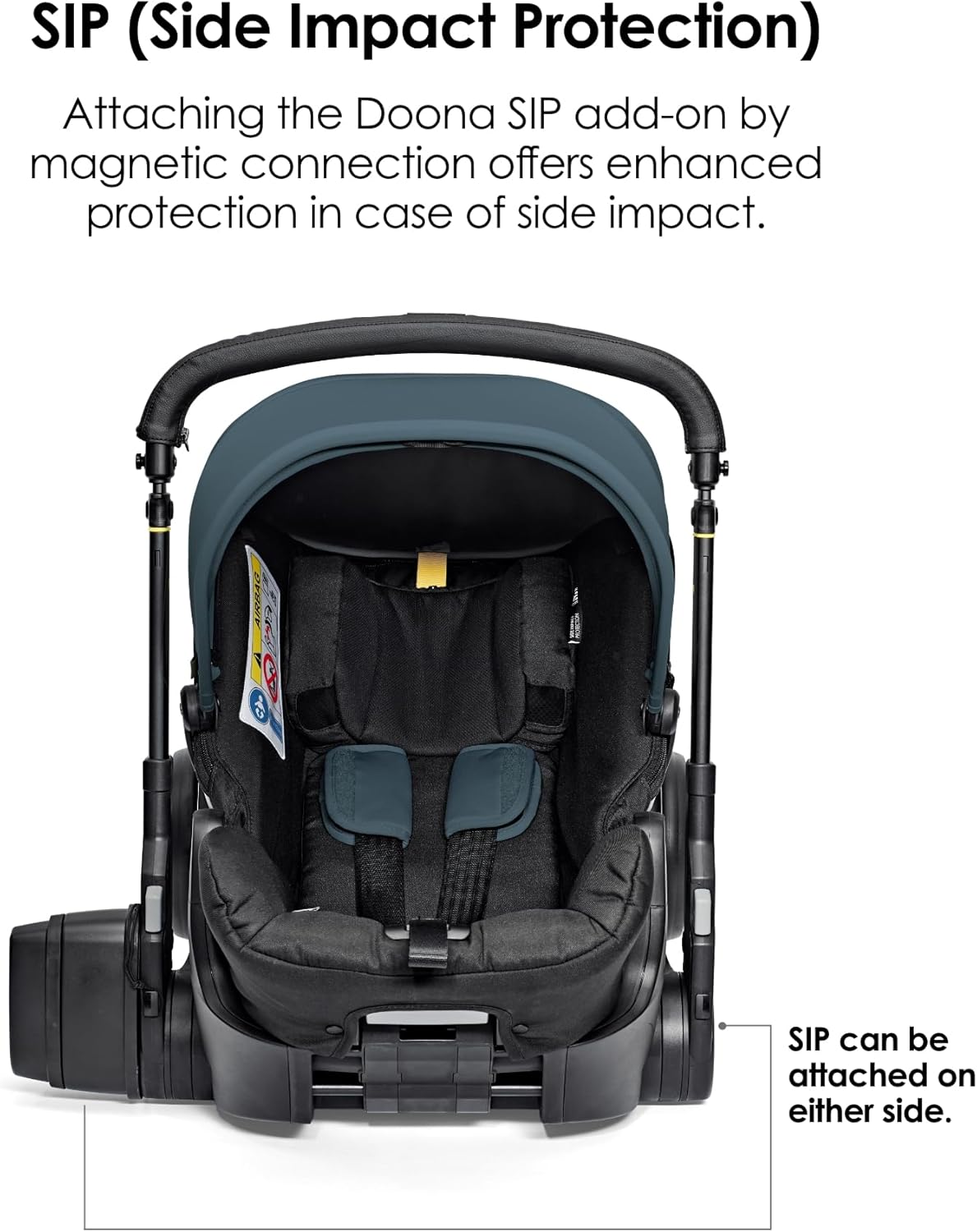 Doona X Baby Car Seat & Travel Stroller Ocean Blue - Convertible 0+ Car Seat and Pram with 3 Recline Positions