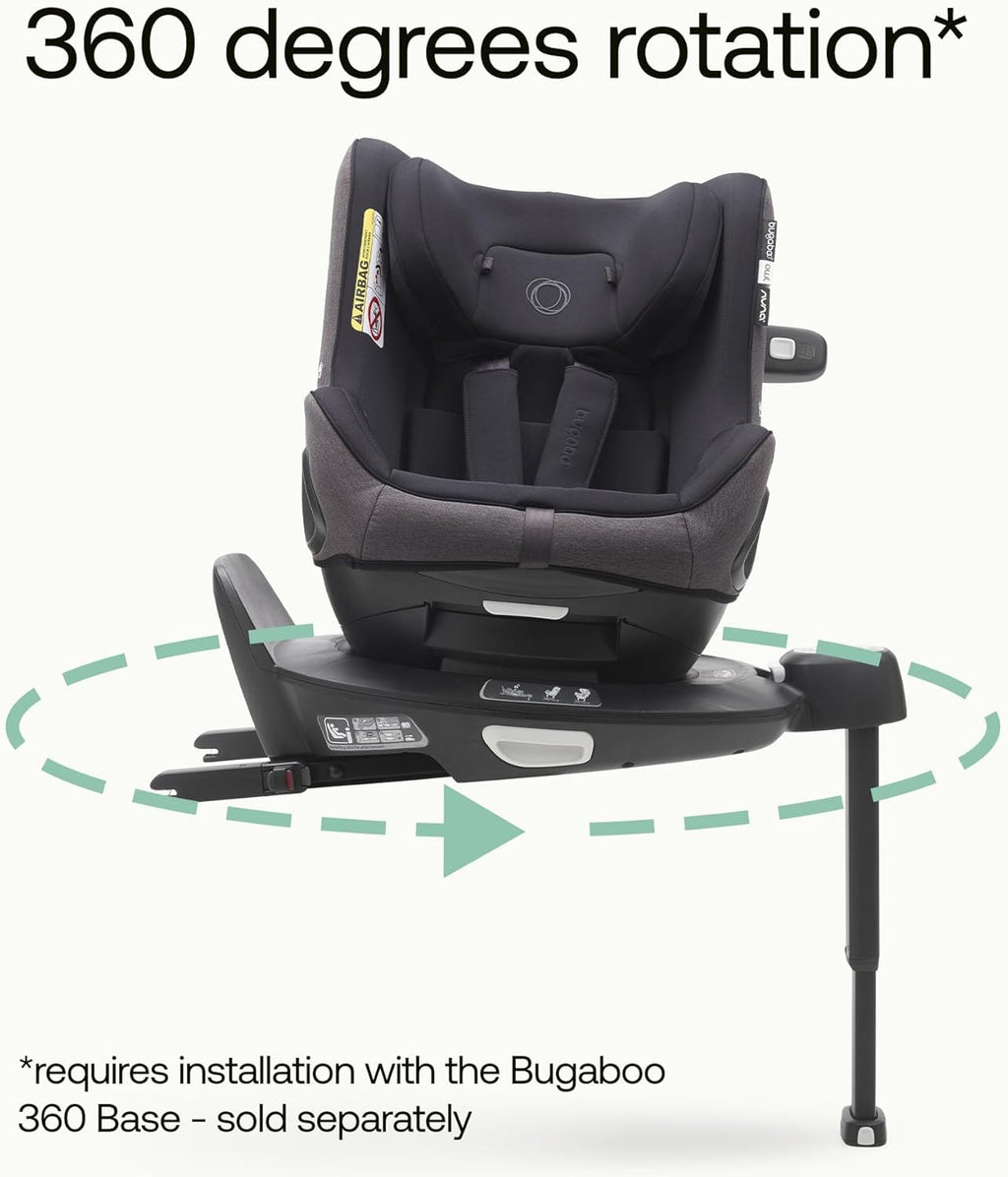 Bugaboo Owl by Nuna Isofix Car Seat from Birth to 4 Years, 0-18 kg, 360 Degrees Rotation,