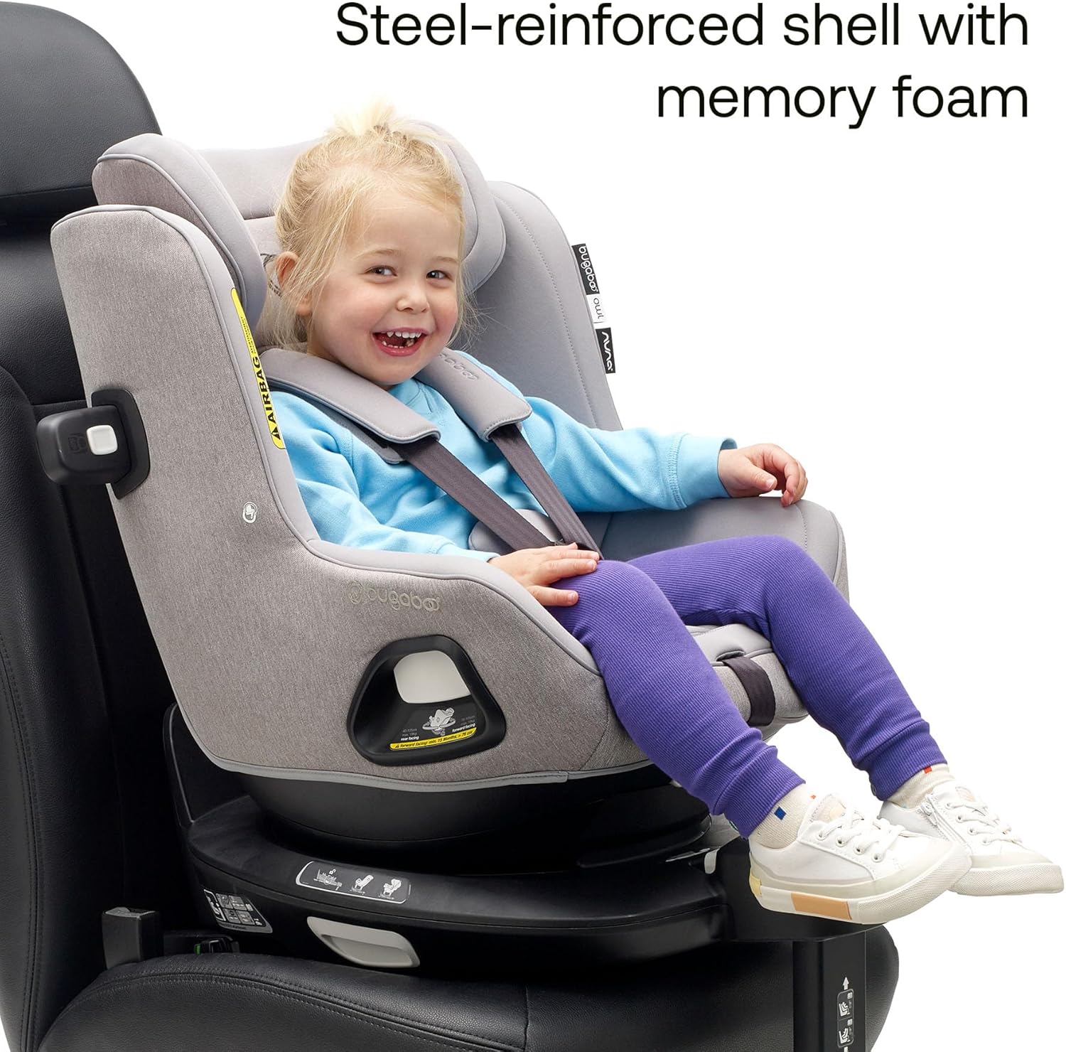 Bugaboo Owl by Nuna Isofix Car Seat from Birth to 4 Years, 0-18 kg, 360 Degrees Rotation,