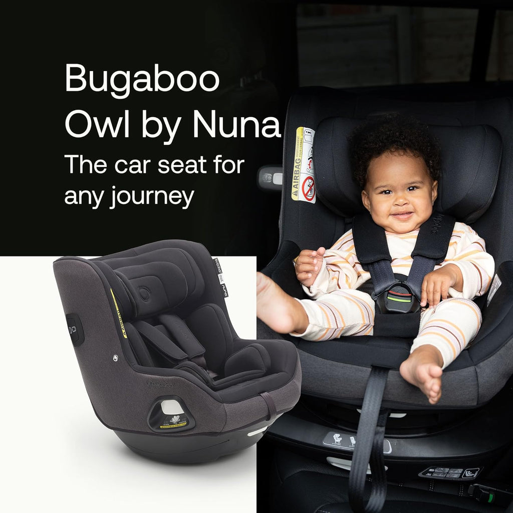 Bugaboo Owl by Nuna Isofix Car Seat from Birth to 4 Years, 0-18 kg, 360 Degrees Rotation,